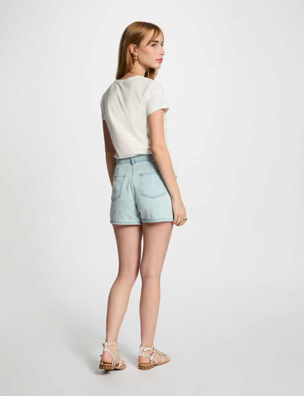 t shirt manches courtes blanc femme T-shirt manches courtes blanc femme
