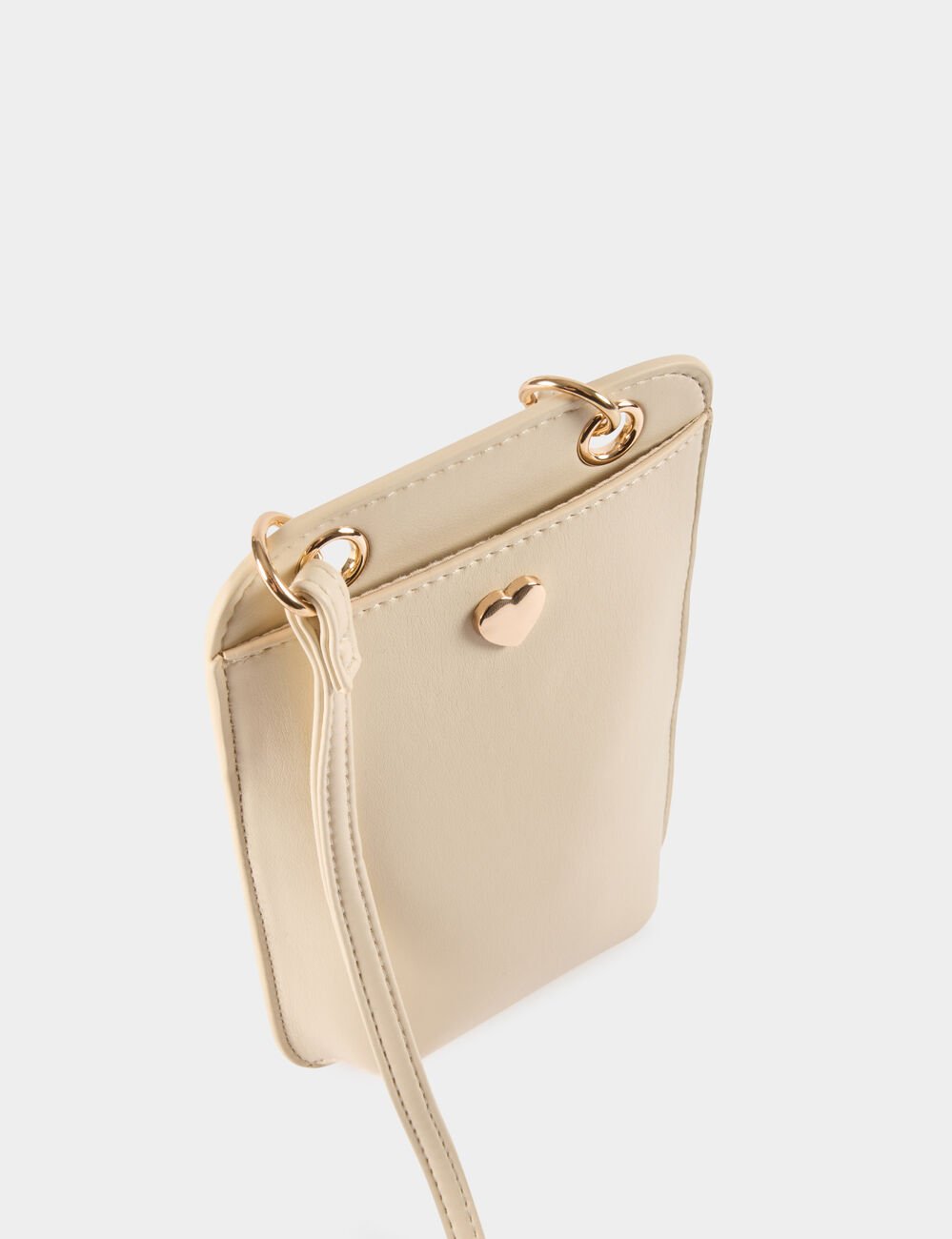 Hartvormige gesp clutch ivoor vrouw