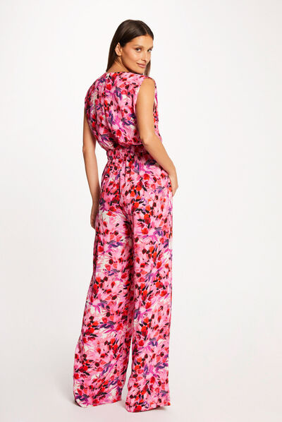 Jumpsuit met wijde pijpen meerkleurig vrouw