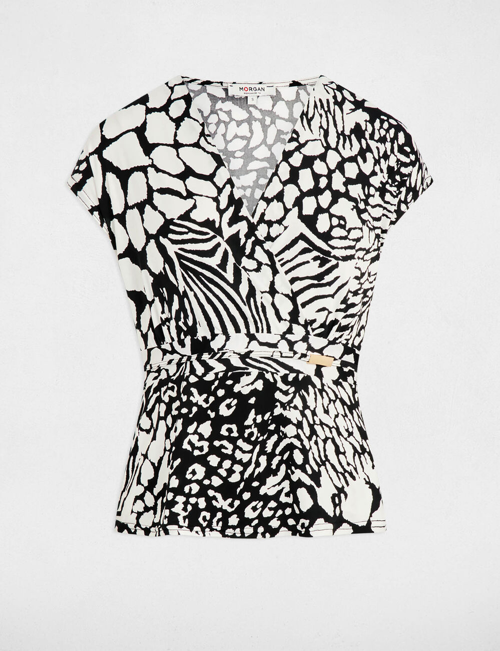T-shirt met korte mouwen helder wit vrouw