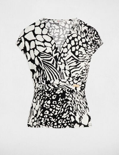 T-shirt manches courtes blanc femme