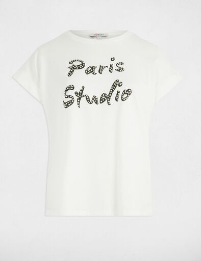 t shirt a inscription blanc femme T-shirt à inscription blanc femme