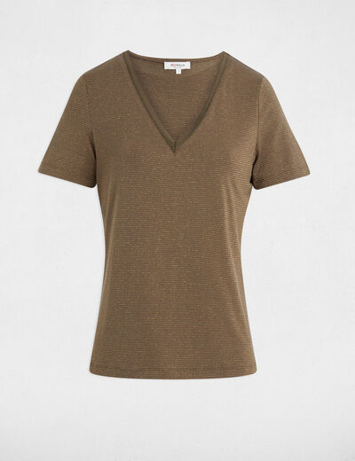 T-shirt met korte mouwen brons vrouw