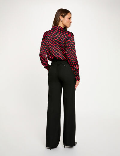 Chemise col &agrave; revers multicolore femme