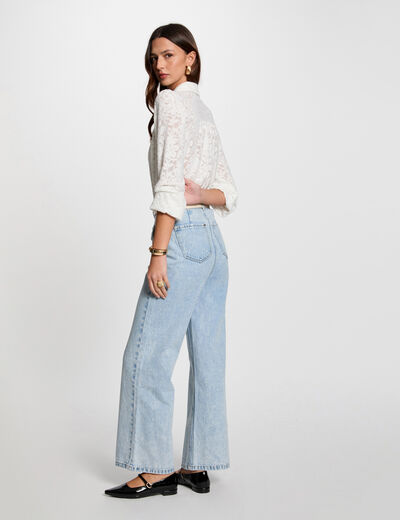 T-shirt manches longues blanc femme