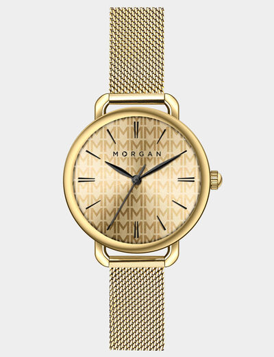 Montre classique jaune or femme