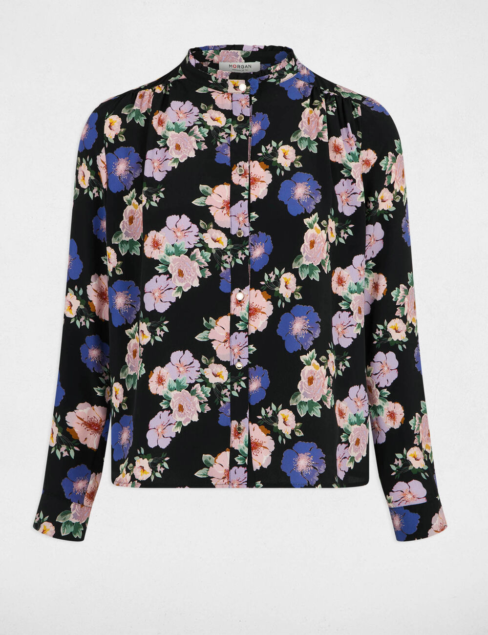 Chemise fluide imprimée multicolore femme