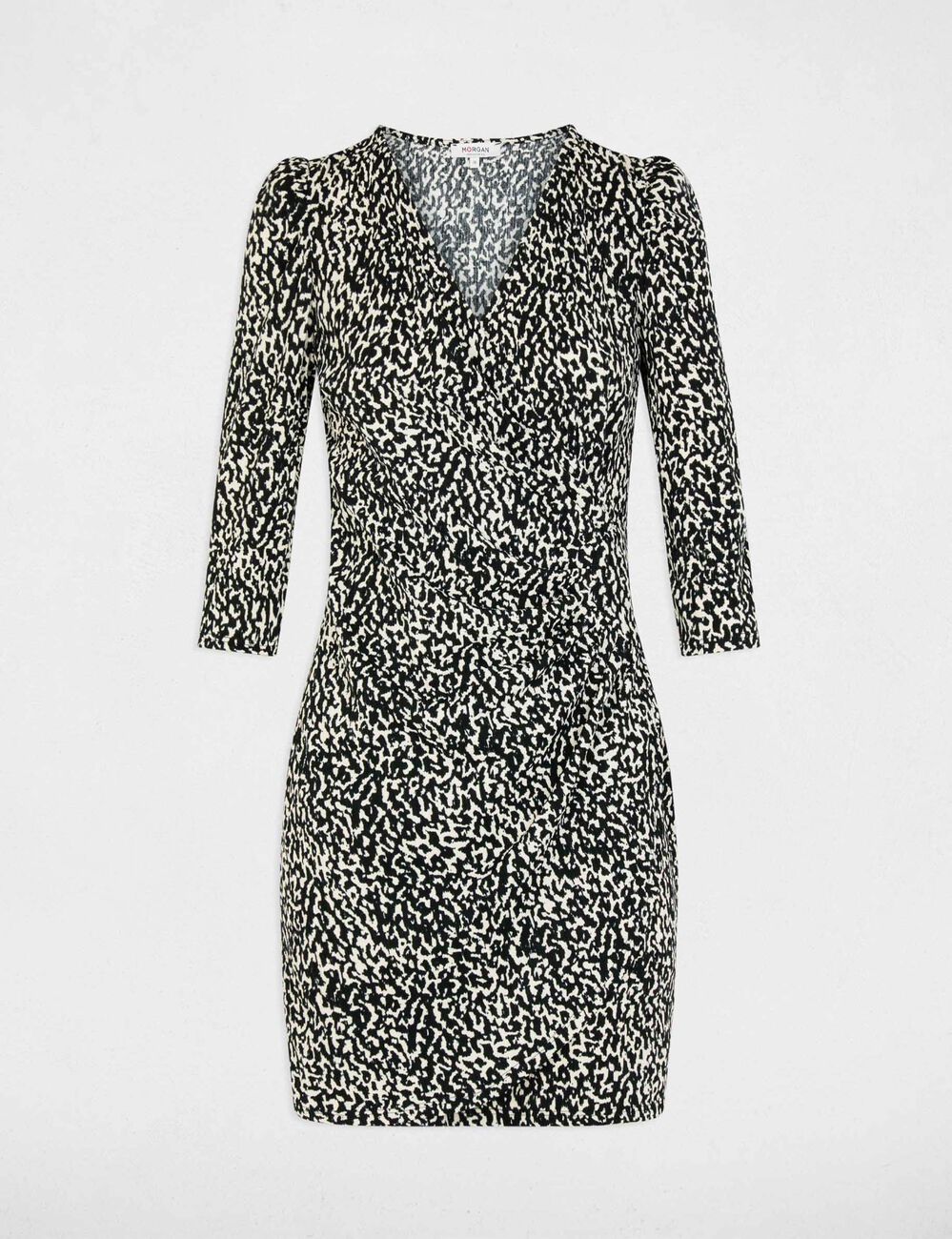 Korte, aansluitende jurk meerkleurig vrouw