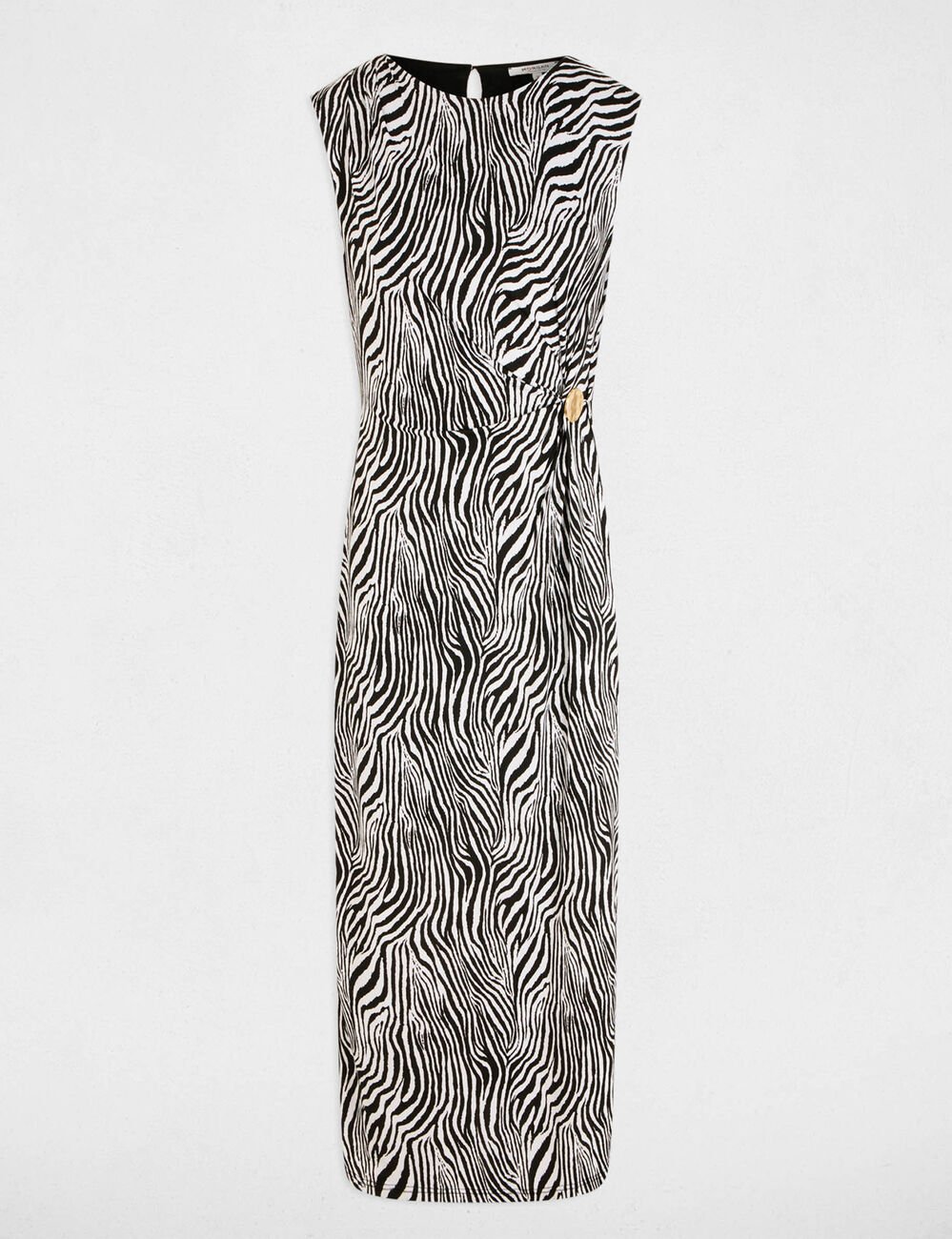 Robe longue sans manches multicolore femme