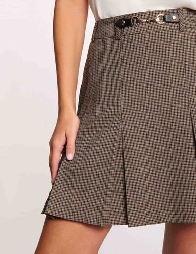 Jupe courte tweed multicolore femme