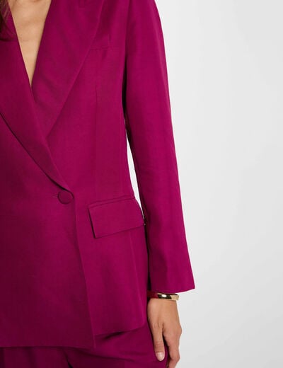 Mouwloze blazer pruim vrouw