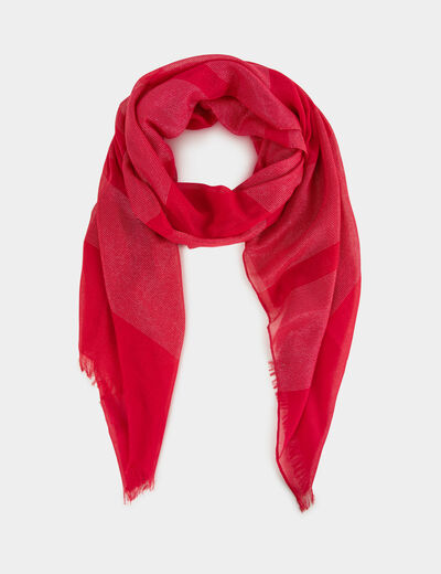 Sjaal met details medium rood vrouw