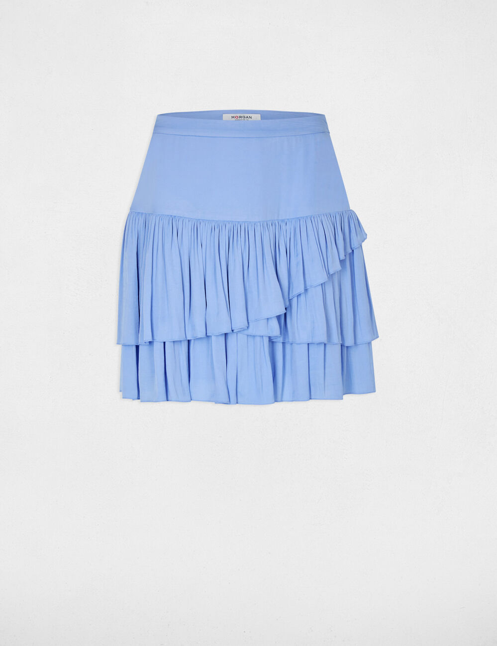 Nauwsluitende korte rok bleu vrouw