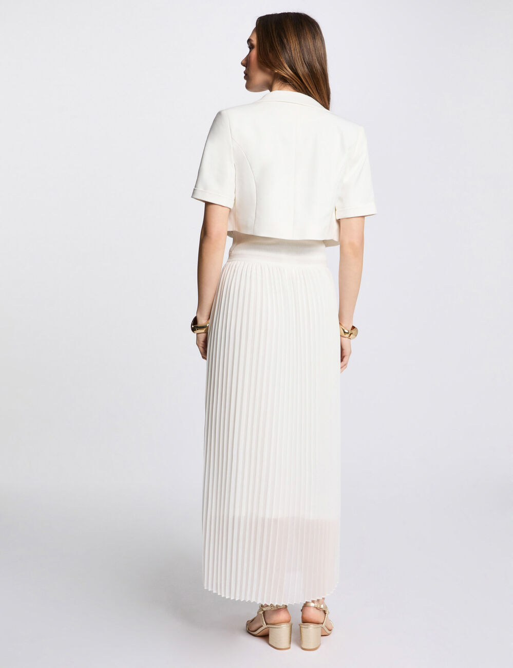 Bolero met korte mouwen helder wit vrouw