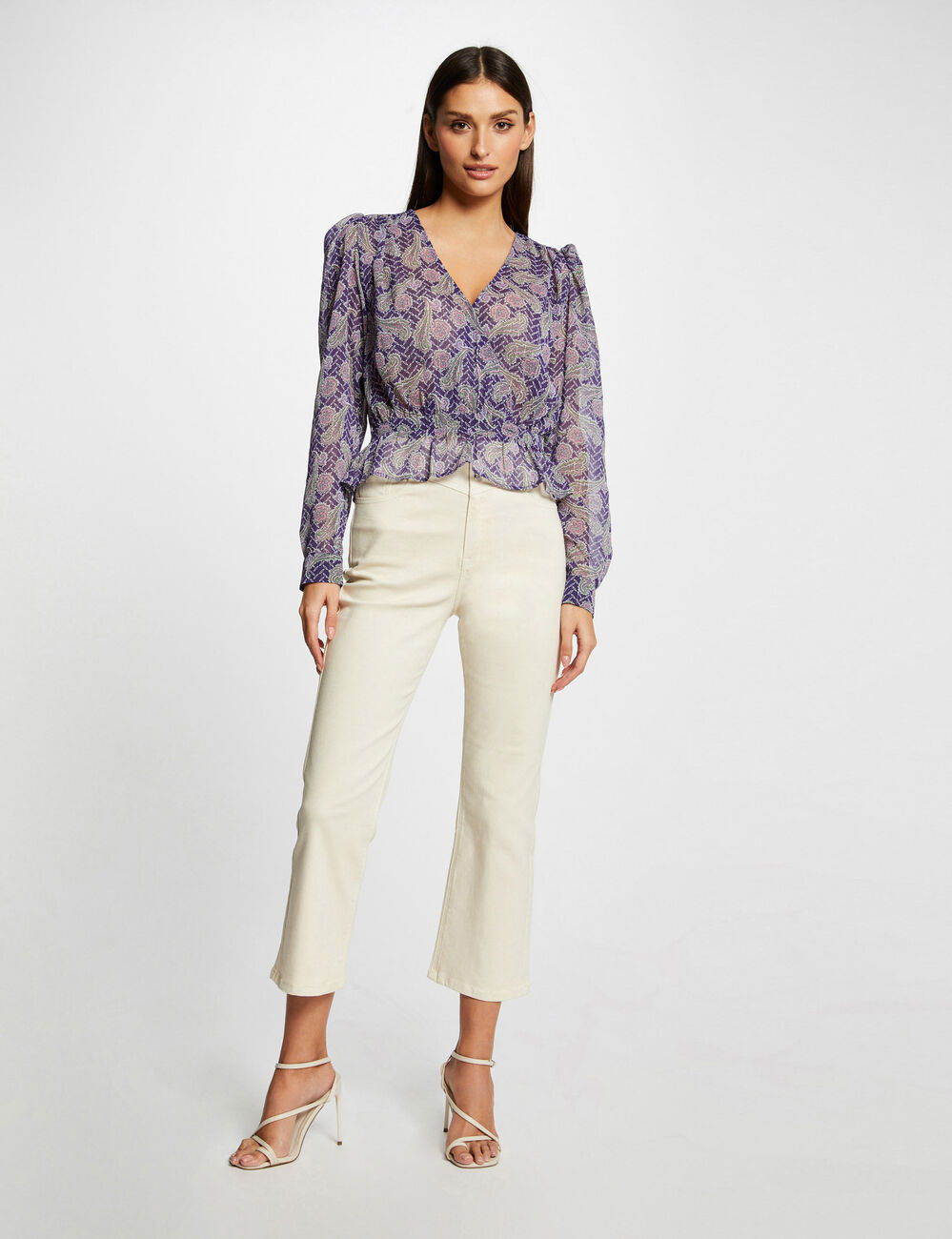 Blouse manches longues imprimée multico femme