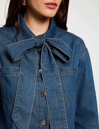 Chemise jean lavalli&egrave;re denim stone femme
