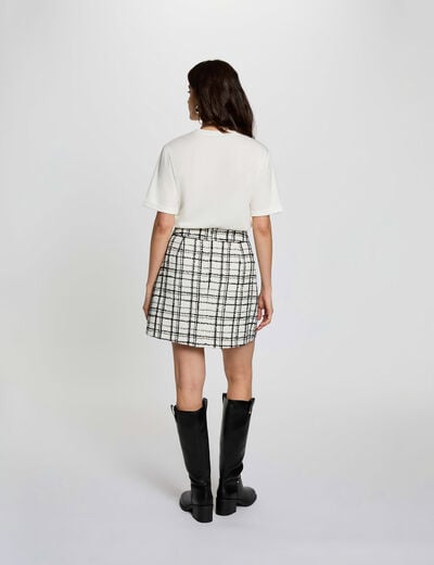 Uitlopende korte rok meerkleurig vrouw