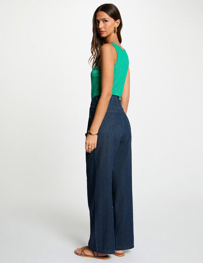 Mouwloze top emerald groen vrouw