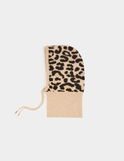 Cagoule imprimé léopard multicolore femme