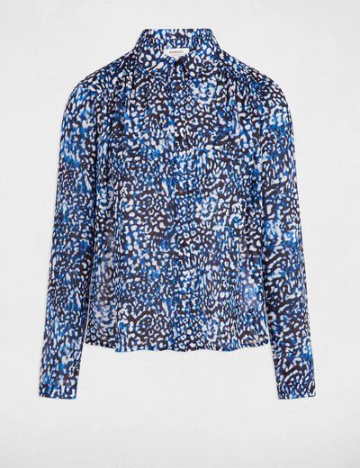 Chemise manches longues multicolore femme