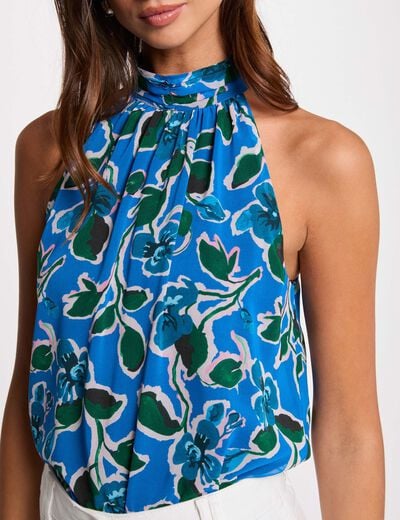 Mouwloze blouse meerkleurig vrouw