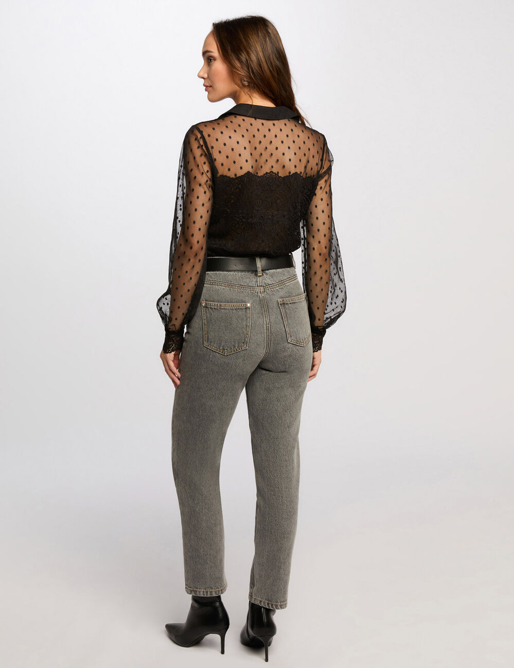 Lange mouwen T-shirt zwart vrouw