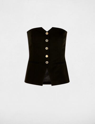 Bustier sans manches noir femme