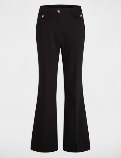 Pantalon bootcut noir femme