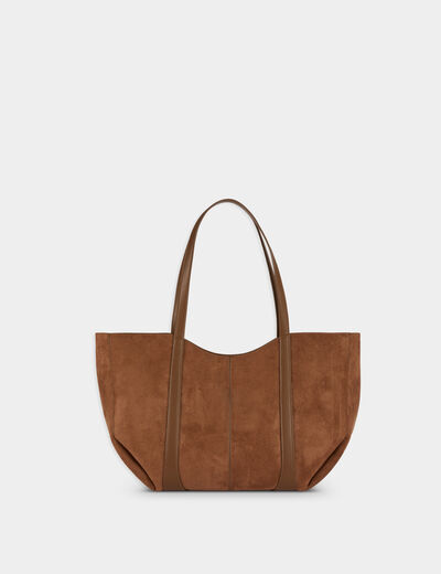 Su&egrave;dine shopper cognacbruin vrouw