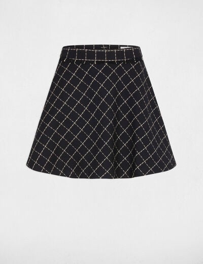 Jupe courte patineuse noir femme