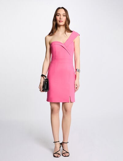 Robe courte ajustée rose femme