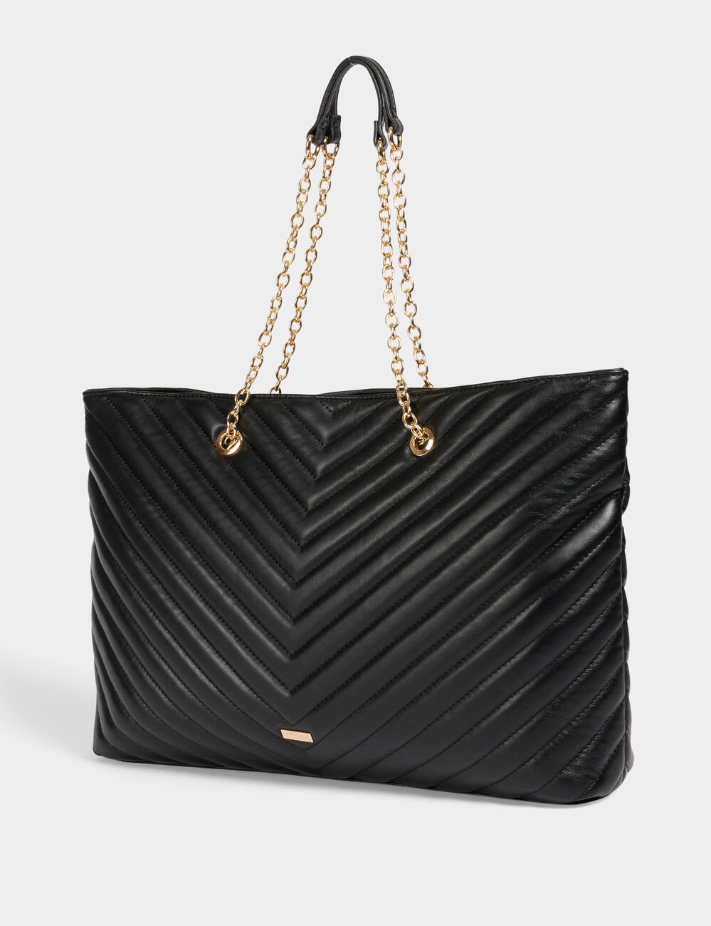 Gevoerde shopper zwart vrouw