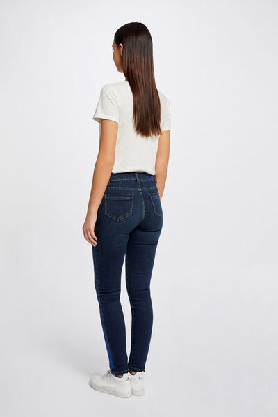 Slimfit jeans met lovertjes jean stone vrouw