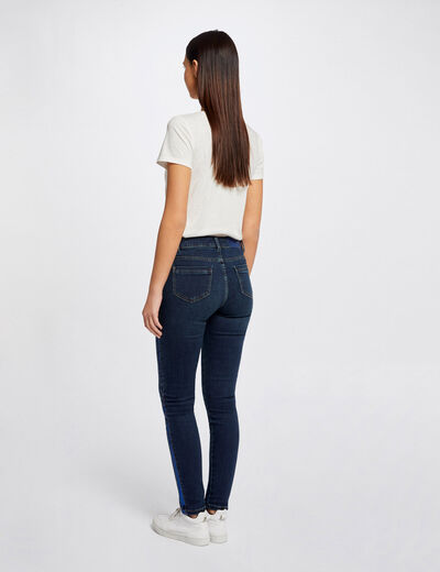 Jeans slim avec bandes sequins jean stone femme