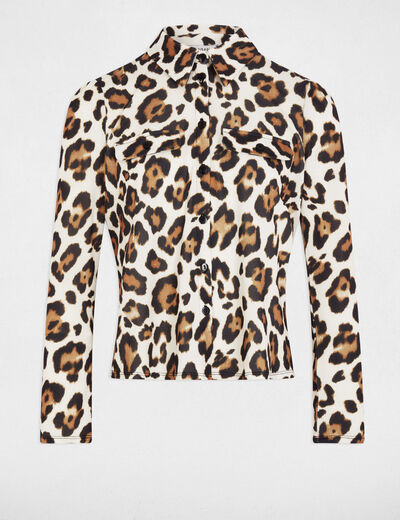 Top manches longues imprimé multicolore femme