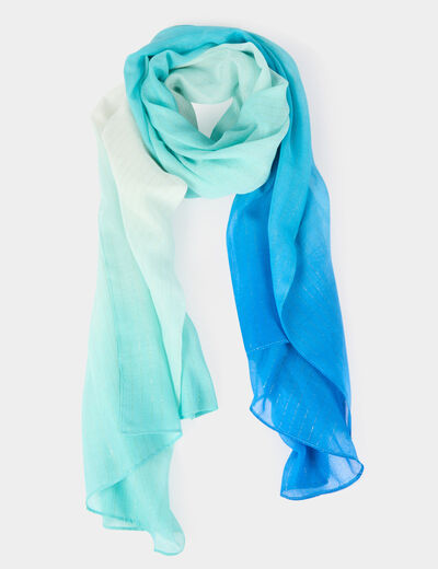Tie-dye sjaal bleu vrouw