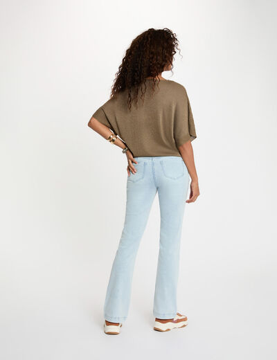 Oversized V-hals trui brons vrouw