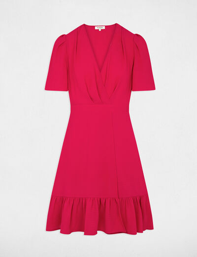 Korte soepelvallende jurk medium roze vrouw