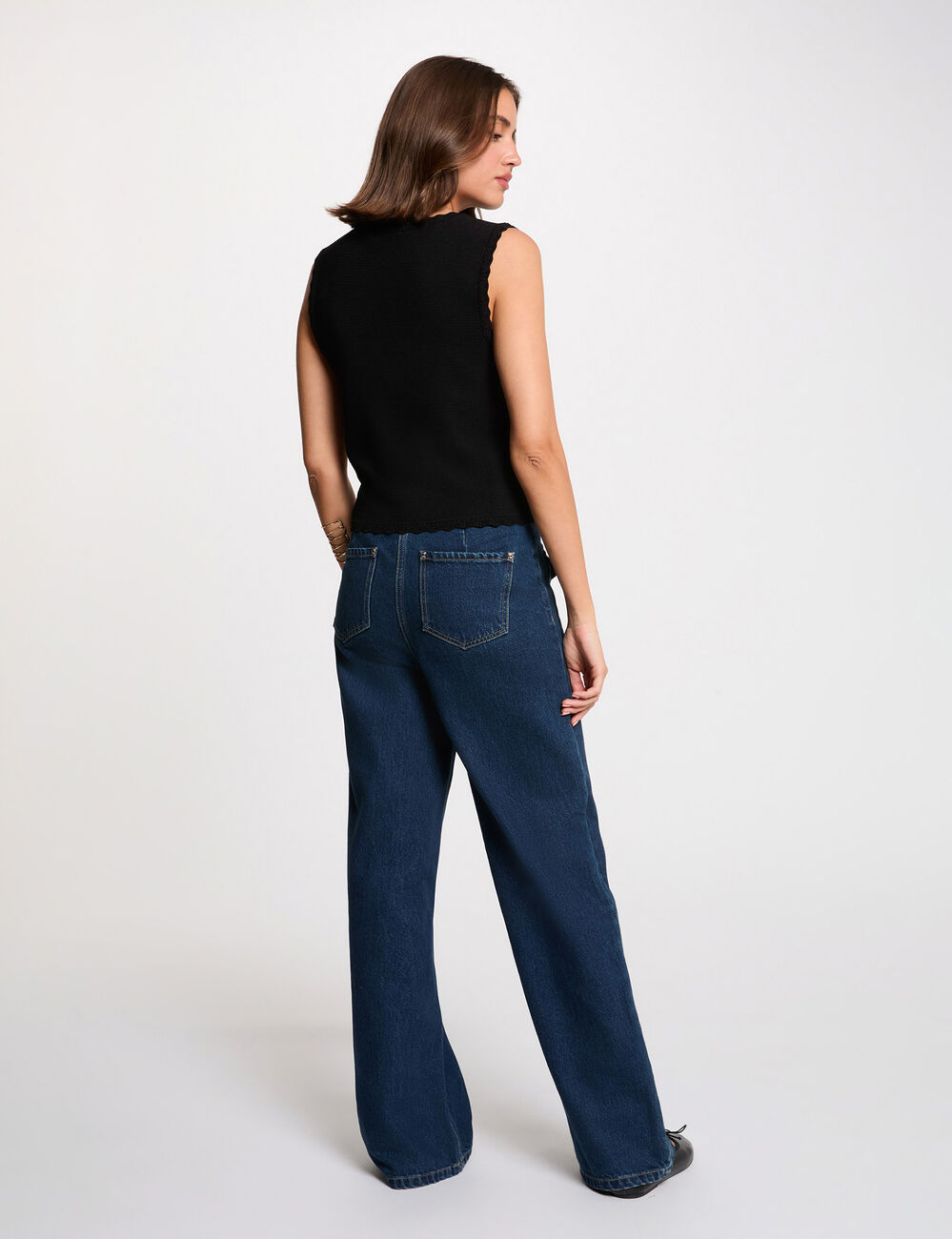 Gilet sans manches noir femme