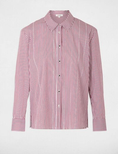 Chemise ray&eacute;e strass multicolore femme