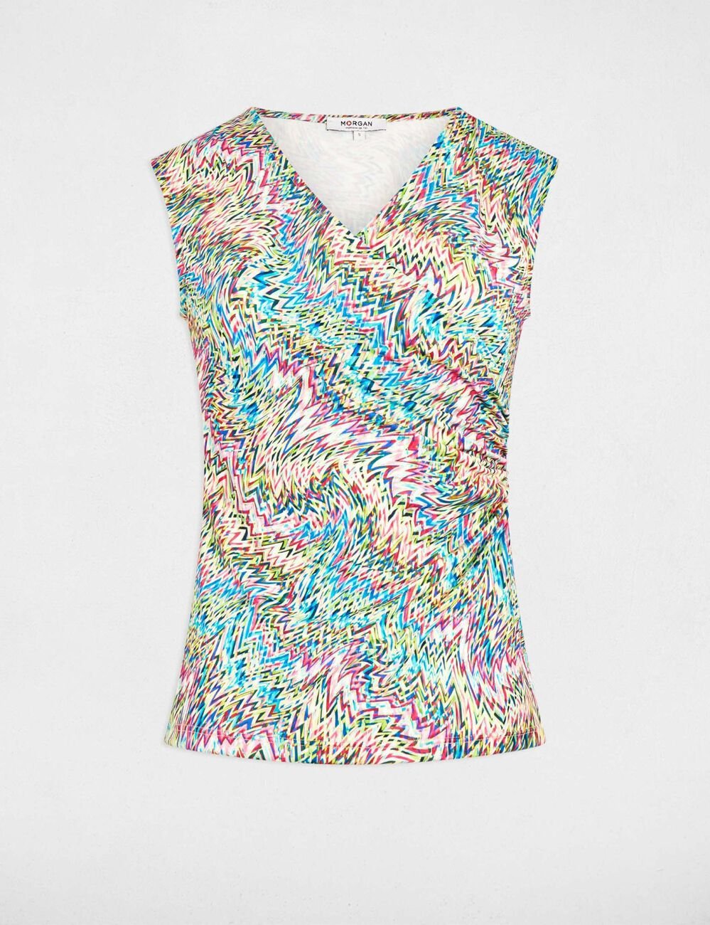 T-shirt sans manches multicolore femme