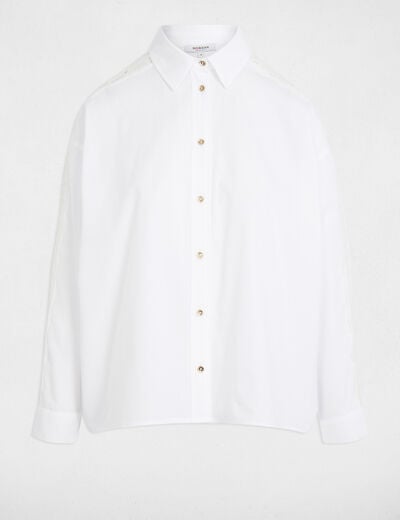 Chemise manches longues blanc femme