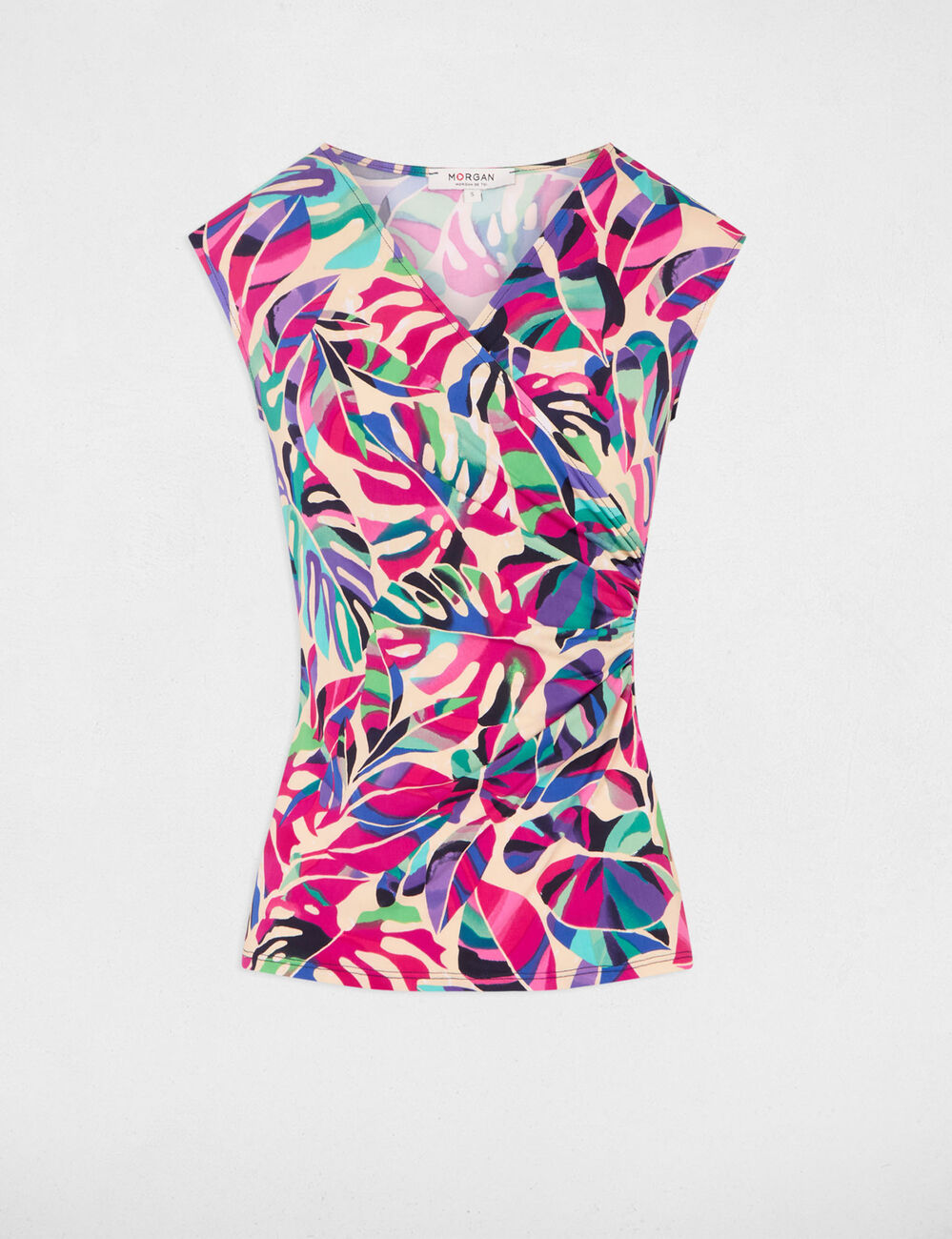 T-shirt met korte mouwen meerkleurig vrouw