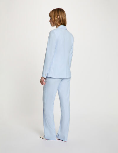 Getailleerd gestreept jasje hemelsblauw vrouw