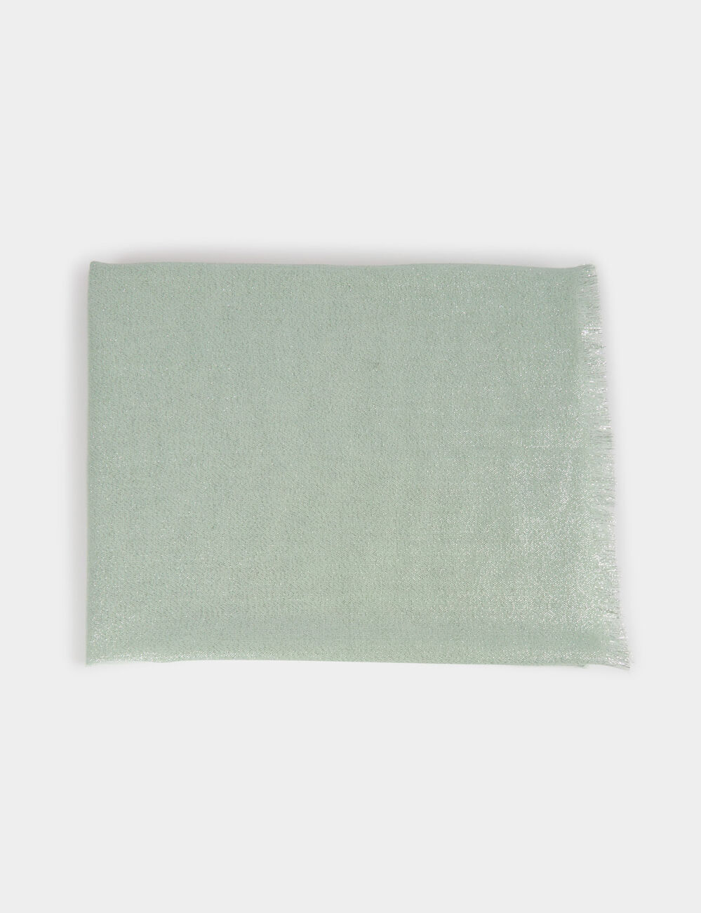 Sjaal met metallic draad lichtgroen vrouw