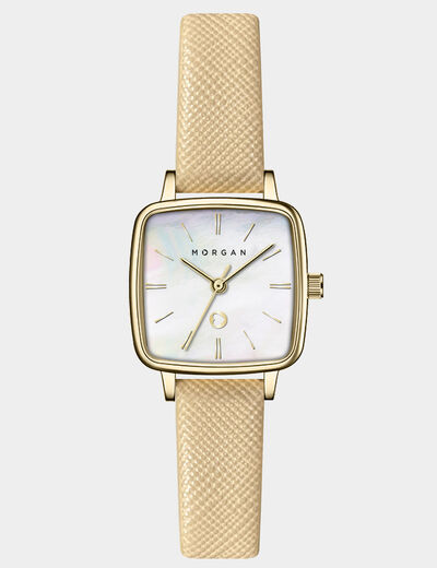 Montre classique jaune or femme