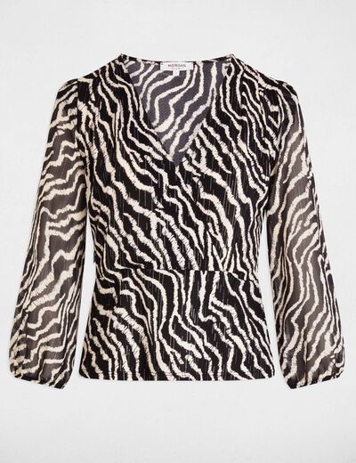 T-shirt met 3/4 mouwen meerkleurig vrouw