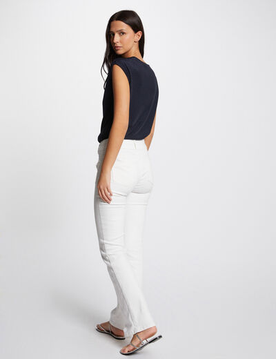 T-shirt met korte mouwen marineblauw vrouw