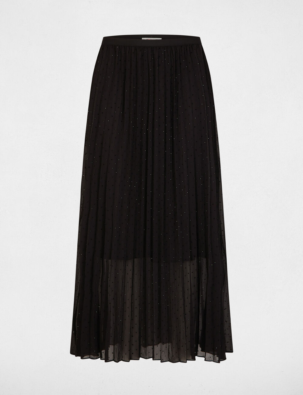 Jupe longue strass noir femme