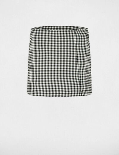 Jupe courte ajustée noir femme